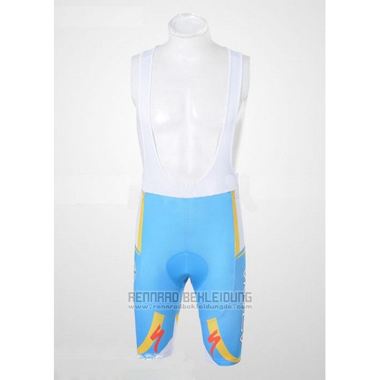 2012 Fahrradbekleidung Astana Hellblau Trikot Kurzarm und Tragerhose